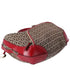 FENDI Zucchino Shoulder Bag 8BR465 Beige Dark Brown Red Jacquard
